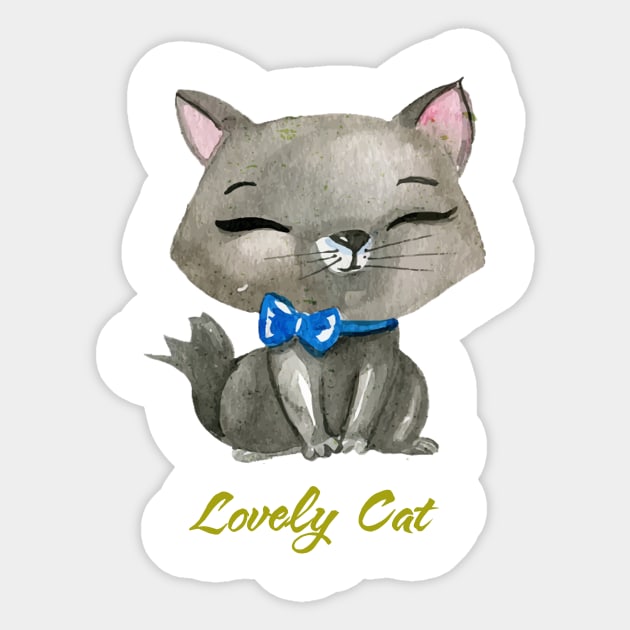 Lovely cat Sticker by This is store